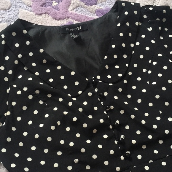 Black and white polka dot dress from Forever 21 - Picture 2 of 3